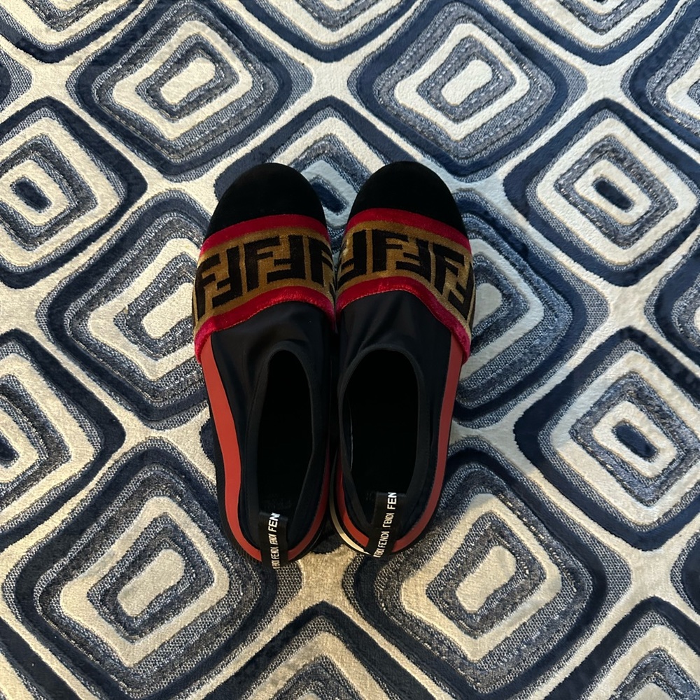 Fendi shoes. Size 38. Black, Brown, and Red